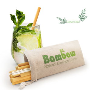 Pailles en bambou écologiques naturelles Pailles à boire en bambou graver le logo au laser avec un bon prix du Vietnam - Product Image 4