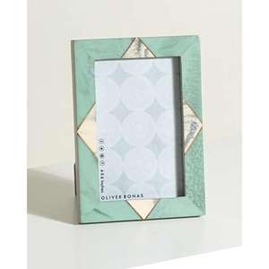 Cadre photo carré en résine avec incrustation d'os de style américain, cadeau d'anniversaire de mariage, décoration moderne pour la maison - Product Image 4