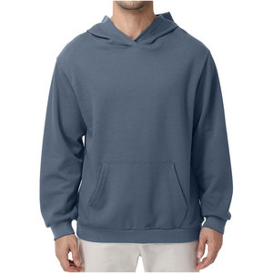 Custom 400 GSM Heavyweight 100% Cotton Terry Fleece Winter Pocket Blank Oversized Digital Printing <b>Hoodie</b> - Product Image 4