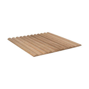Tambour en chêne blanc massif de 1 'x 4', support renforcé de fibre de bambou non fini et flexible avec demi-lattes de 1 ", planches en bois massif - Product Image 2