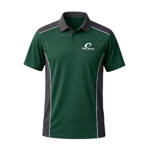 บริการ OEM เสื้อเชิ้ตแขนสั้นถักสำหรับผู้ชาย แห้งเร็ว ระบายอากาศ ต้านเชื้อแบคทีเรีย พิมพ์โลโก้ได้ตามต้องการ ผลิตจากโพลีเอสเตอร์ผสมคอตตอน - Product Image 1