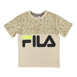 Chemises et t-shirts actifs pour garçons Fila Nolan Couleur : Beige/Léopard 100% authentique - Product Image 1