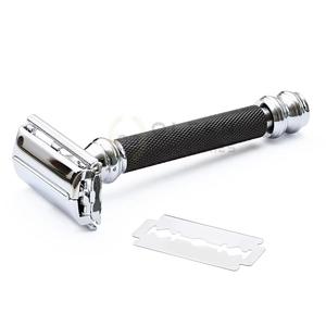 Maquinilla de afeitar de seguridad de hoja de doble filo de Color negro con Etiqueta Privada, maquinilla de afeitar de seguridad profesional para hombres - Product Image 2