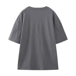 2024 camiseta recortada personalizada Boxy algodón gráfico de gran tamaño pesado gota hombro blanco ácido lavado camiseta para hombres - Product Image 2