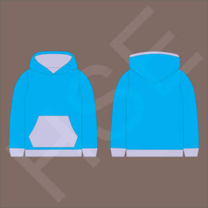 Sweat-shirt à capuche unisexe, couleur personnalisée, noir, avec poche avant - Product Image 2