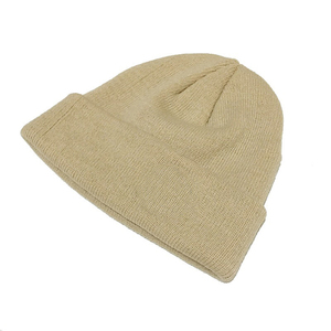Venta al por mayor de alta calidad 100% algodón gorro de invierno sólido suave cálido con logotipo personalizable diseño gorro - Product Image 6
