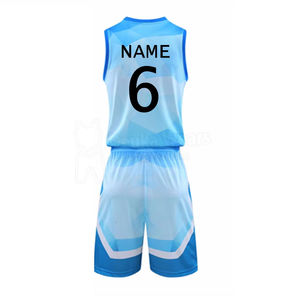 Meilleures ventes, ensembles de maillots de basket-ball d'été en polyester respirant à 100%, imprimés avec des appliques, nom/nombre personnalisé, ensembles de shorts de maillot - Product Image 2