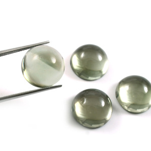 Lot en gros de cabochons plats en améthyste verte naturelle 9 mm AAA++ pour la fabrication de bijoux, pierres semi-précieuses lâches, effet de couleur, 7 Mohs - Product Image 2