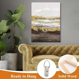 Tela di oro astratto arte della parete 3 pezzi Set per soggiorno decorazioni dipinti di arte della parete per camera da letto elegante astratta arte della parete - Product Image 6