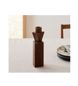 Portavelas de madera y portavelas de restaurantes Portavelas marrón Portavelas para artículos decorativos de mesa - Product Image 5