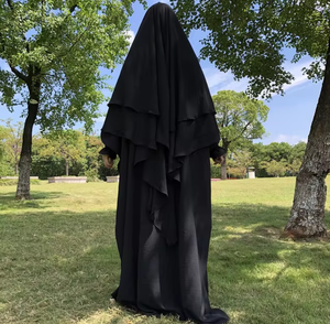 Dernier modèle Abaya Khimar au design personnalisé, belle robe de bal en relief, meilleurs prix de gros, y compris hijab élégant. - Product Image 5