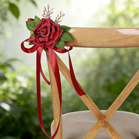 Décorations florales de chaise en PE style occidental pour allées, escaliers, églises, banquets et célébrations