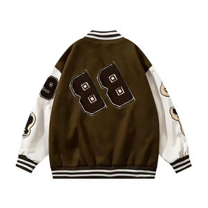 CollegeBaseballjacket para hombre Retro Varsity Jacket Tela suave Ropa de calle cómoda para casual y Deportes - Product Image 6