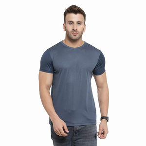 Haute qualité tenue décontracté plaine T-Shirt col rond gris couleur 100% Polyester blanc hommes demi manches T-Shirts pour garçons - Product Image 1