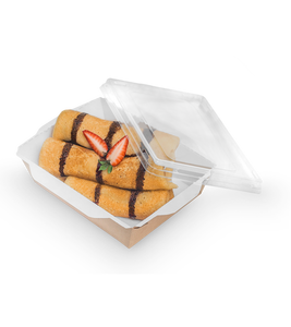 ชามสลัดกระดาษคราฟท์ขนาด 500 มล. พร้อมฝาใสกันรั่ว สำหรับอาหารแบบนำกลับบ้าน โชว์สินค้าได้ รับทำโลโก้ตามสั่ง ขายส่ง - Product Image 1