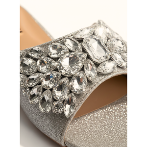 Sandales à talons compensés 613 G Or Métallique, confortables, à bout ouvert, pour l'été et l'hiver, antidérapantes, design intemporel, doublure en PVC/PU/Cuir - Product Image 2