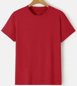 Camiseta de algodón de gran tamaño para Mujer | diseño de color sólido con mangas estándar textura suave transpirable diario - Product Image 1