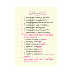 Tapis de prière arabe Ceven-l Kebir avec explications de prononciation turque, options multicolores, format de poche (9,5 cm x 13 cm) - Product Image 4