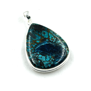 Fashion Jewelry Bulk <b>Silver</b> Pendant with Chrysocolla Gemstone 925 <b>Silver</b> and Brass Forward-looking Diamond <b>Charms</b> - Product Image 5