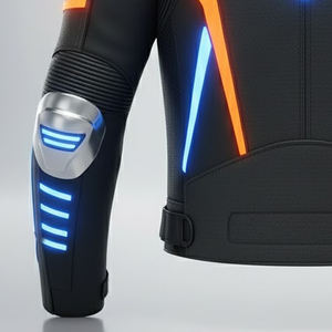 Chaqueta de Motociclista de Cuero Genuino para Hombre, Hecha a Medida, Transpirable, de Alta Calidad, Impermeable y Resistente al Viento, al por Mayor - Product Image 5