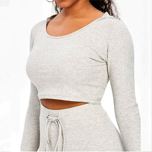 Chándal personalizado de alta calidad para mujer, chándal Hip Hop, chándal sólido con varios bolsillos para invierno, 100% poliéster - Product Image 3