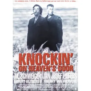Affiche imprimée numériquement « Knockin' on Heaven's Door » en polyester durable pour la décoration intérieure, drapeaux et bannières - Product Image 1