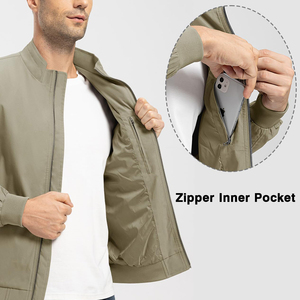 Chaqueta Cortavientos Ligera de Diseño Nuevo Personalizada al por Mayor, Chaqueta Clásica de Invierno Impermeable con Cremallera Completa para Hombre - Product Image 5