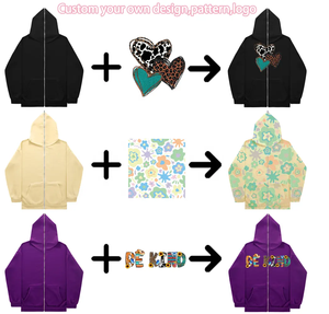 เสื้อฮู้ดซิปผู้ชายคุณภาพสูง ทรงปกติ ผ้าสแปนเด็กซ์/คอตตอน ปักลายได้ตามสั่ง ขายส่ง แฟชั่นฤดูใบไม้ร่วง - Product Image 6