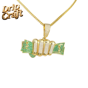 จี้รูปมือถือดอลลาร์ ชุบทอง สไตล์ฮิปฮอป หรูหรา ประดับเพชรโมอิสซาไนต์เงินแท้ ฝังด้วยมือ ของขวัญสำหรับผู้ชาย ผู้หญิง งานปาร์ตี้ - Product Image 3