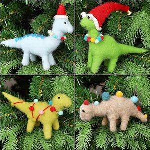Best Himalaya Christmas Felt Dinosaurs Ornament Set Wool 4-Piece Woodland Animal Crafts Stuffed <b>Toys</b> for Ages 4-6 Customizable - Product Image 2