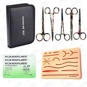 Students Medical Instruments <b>Sutur</b> <b>Kit</b> Surgical Medic Instruments Veterinary Surgical Instruments Reusable Body Skin - Product Image 1