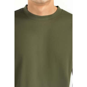Camiseta de Hombre Personalizada Ecológica Verde con Serigrafía Frontal, 100% Algodón, Cuello Redondo, Corte Regular, Proveedor OEM con Logotipo Personalizado - Product Image 2