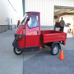 Triciclo de Carga Motorizado, Vehículo de Transporte de Mercancías Compacto de 3 Ruedas, Carrocería Abierta, 2 Asientos - Product Image 4