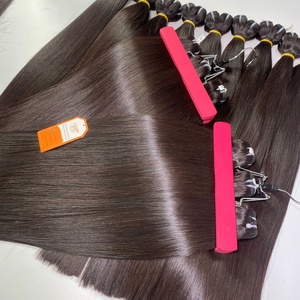 100% faisceaux de cheveux humains extensions de cheveux vierges de haute qualité couleur noire naturelle longue longueur vendeur en gros - Product Image 4