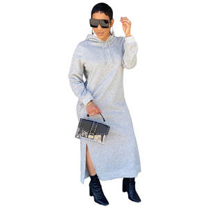 Vestidos con Capucha Adorables con Cintura Natural y Elegante Abertura, Silueta Holgada, Elemento de Moda - Product Image 1