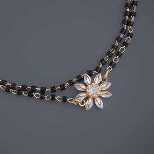 Floral <b>Beaded</b> Zinc Alloy Wedding Bangle-Trendy Mangalsutra <b>Bracelet</b> 184086 - Product Image 3
