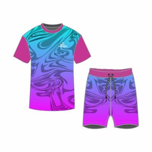 Ensemble short et t-shirt à manches courtes de haute qualité, respirant, décontracté, ample, uni, short de bain - Product Image 3