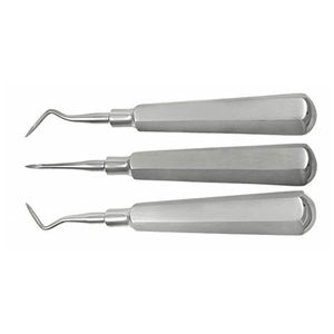 QNQ profesional de acero inoxidable Manual elevador de raíz Dental 5 uds Set Autoclave-calificado para limpieza de dientes de relleno Dental - Product Image 5