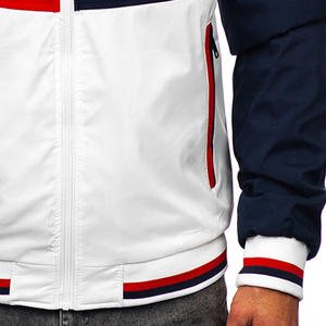 Vente directe en usine blousons bombardiers pour hommes de couleur unie/prix raisonnable blousons bombardiers pour hommes coupe ajustée taille personnalisée - Product Image 6