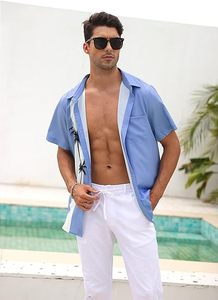 เสื้อเชิ้ตฮาวายลายดอกไม้ขายส่ง เสื้อเชิ้ตชายหาดแฟชั่นฤดูร้อน เสื้อเชิ้ตพิมพ์ลายแฟชั่นลำลองผู้ชาย แขนสั้นหลากสี - Product Image 5