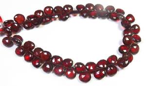 Gros Lot Naturel Mozambique Grenat Asscher Coupe Perles À Facettes 9 "Strand 7.5-8mm Africain Rouge Oeil De Chat De Haute Qualité En Vrac - Product Image 5