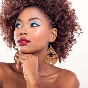 20 pares de pendientes colgantes de madera africana, pendientes ligeros de estilo étnico, pendientes bohemios de madera, colgante geométrico de madera - Product Image 2