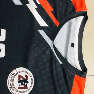 100% personnalisé hommes grande taille col en v T-Shirt respirant Polyester poids moyen tricoté décontracté couverture complète du corps court - Product Image 2