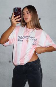 Camiseta de Mujer con Cuello Redondo, Estampado Veraniego, Holgada, Ecológica, Color Rosa - Product Image 2