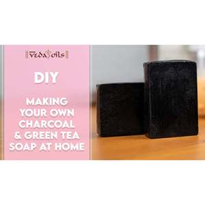 Handmade Charcoal and Green Tea Melt and Pour <b>Soap</b> Base Solid Lemon Scented Bar <b>Soap</b> with Whitening and Antiseptic Features - Product Image 5