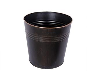 Maceta de Metal Negra Vintage de Diseño para Arreglos de Plantas de Interior, Estilo Contemporáneo para el Hogar y Uso Decorativo, Procedente de la India - Product Image 3