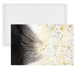 Meilleure vente plateau de service et résine de marbre avec design arrondi plateau de service alimentaire décoratif fait à la main - Product Image 4