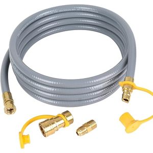 Tuyau de gaz naturel de 12 pieds 3/8" ID, tuyau GPL basse pression avec raccord rapide, pour <span class=keywords><strong>Weber</strong></span>, Char-broil, <span class=keywords><strong>four</strong></span> <span class=keywords><strong>à</strong></span> <span class=keywords><strong>pizza</strong></span> - Product Image 1