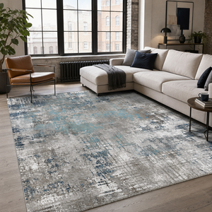 Tapis lavable moderne en chenille RW7001 Oblique Slate de Rug Weavers, 10 tailles, vente en gros et dropshipping - Product Image 1