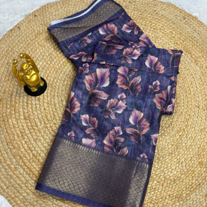 Indien élégant glamour haute demande fantaisie imprimé Saree dernier le plus à la mode pour la fête le plus vendu superbe Sari vêtements de mariée - Product Image 1